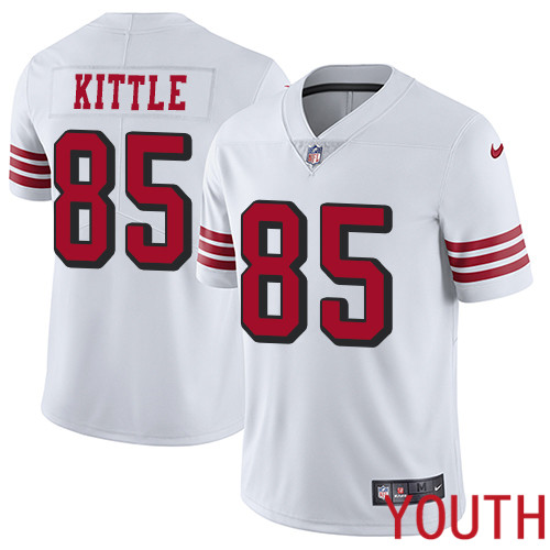 San Francisco 49ers Limited White Youth George Kittle NFL Jersey #85 Rush Vapor Untouchable